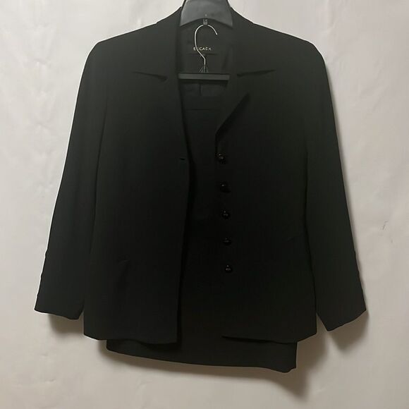 ESCADA CAREER BLACK SKIRT‎ SUIT SIZE 38 - Picture 12 of 14